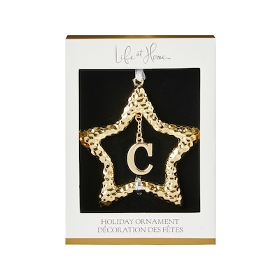 Life at Home Décoration d’étoile en métal avec monogramme – lettre C 1 ea, 10,00 $/1ch
