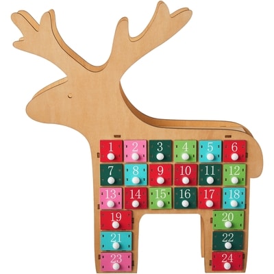 null Wood Reindeer Advent Calendar 1 ea, $34.00/1ea