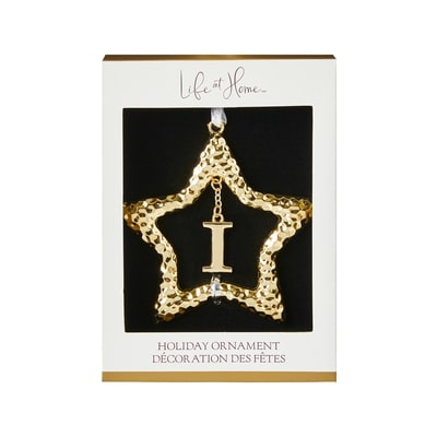 Life at Home Metal Star Monogram Ornament - Letter I 1 ea, $10.00/1ea