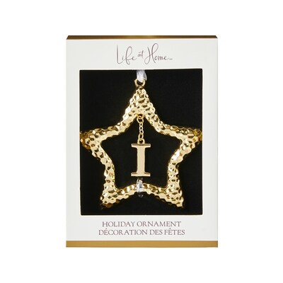 Life at Home Décoration d’étoile en métal avec monogramme – lettre I 1 ea, 10,00 $/1ch