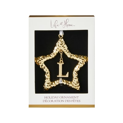 Life at Home Metal Star Monogram Ornament - Letter L 1 ea, $10.00/1ea