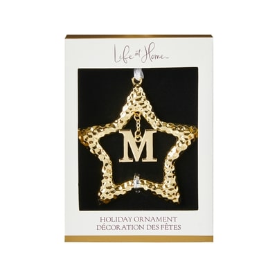Life at Home Décoration d’étoile en métal avec monogramme – lettre M 1 ea, 10,00 $/1ch