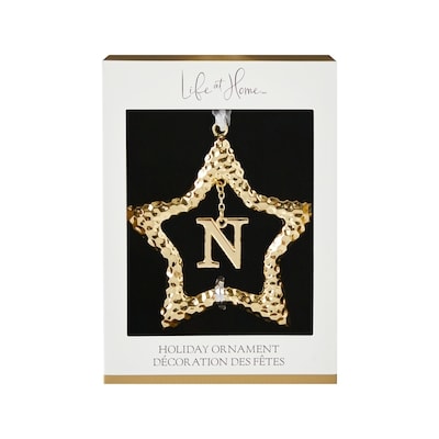 Life at Home Décoration d’étoile en métal avec monogramme – lettre N 1 ea, 10,00 $/1ch