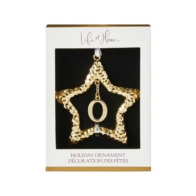 Life at Home Décoration d’étoile en métal avec monogramme – lettre O 1 ea, 10,00 $/1ch