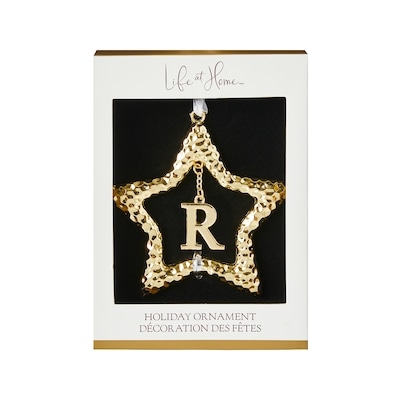 Life at Home Metal Star Monogram Ornament - Letter R 1 ea, $10.00/1ea