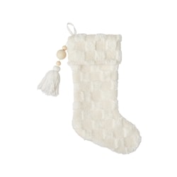 Life at Home Bas de Noël en fourrure avec pampille à perles 1 ea, 19,00 $/1ch