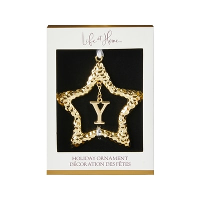 Life at Home Décoration d’étoile en métal avec monogramme – lettre Y 1 ea, 10,00 $/1ch