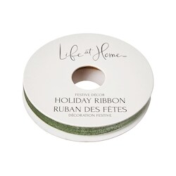 Life at Home Ruban des fêtes en velours 15 pi – vert sauge 1 ea, 3,00 $/1ch