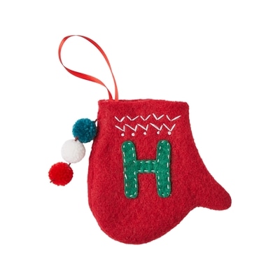 Life at Home Mitten Monogram Ornament - Letter H 1 ea, $5.00/1ea
