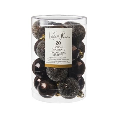 Life at Home Décorations des fêtes, assortiment de 20 boules – bronze 1 ea, 5,00 $/1ch