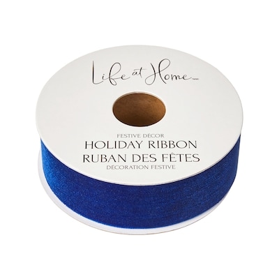 Life at Home Ruban des fêtes en velours 9 pi – marine 1 ea, 3,00 $/1ch