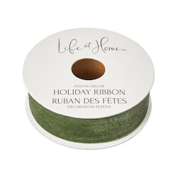 Life at Home Ruban des fêtes en velours 9 pi – vert sauge 1 ea, 3,00 $/1ch