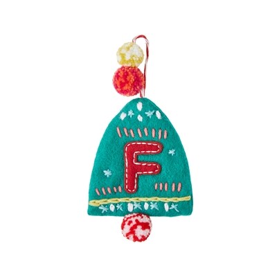 Life at Home Felt Bell Monogram Ornament - Letter F 1 ea, $7.00/1ea