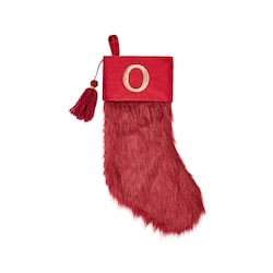 Life at Home Burgundy Faux Fur Monogram Stocking - Letter O 1 ea, $19.00/1ea