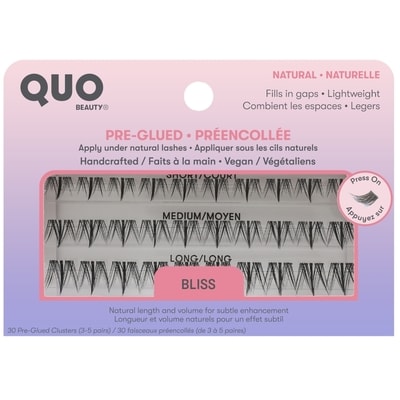 Quo Beauty Cils Cluster Naturels Pré-Encollés Bliss 1 ea, 9,00 $/1ch