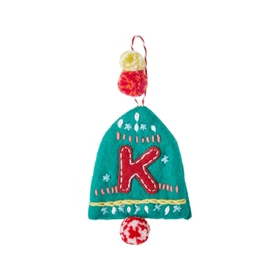 Life at Home Décoration de cloche en feutre avec monogramme – lettre K 1 ea, 7,00 $/1ch