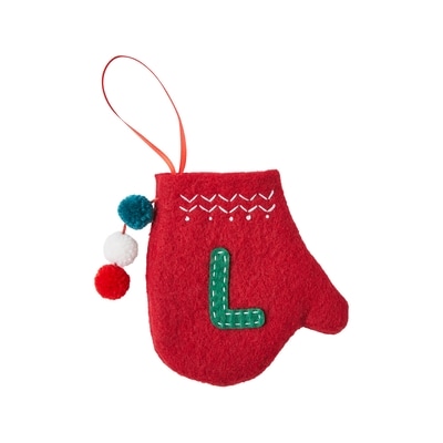 Life at Home Mitten Monogram Ornament - Letter L 1 ea, $5.00/1ea