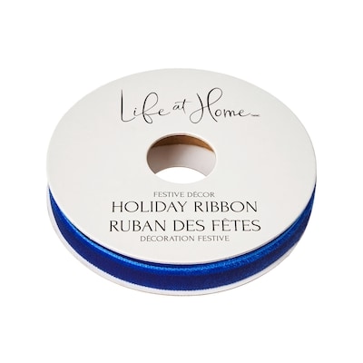 Life at Home Velvet Holiday Ribbon 15 ft - Navy 1 ea, $3.00/1ea