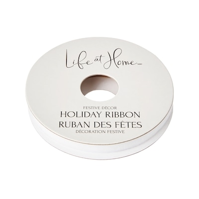 Life at Home Ruban des fêtes en velours 15 pi – blanc 1 ea, 3,00 $/1ch