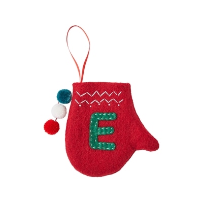 Life at Home Mitten Monogram Ornament - Letter E 1 ea, $5.00/1ea