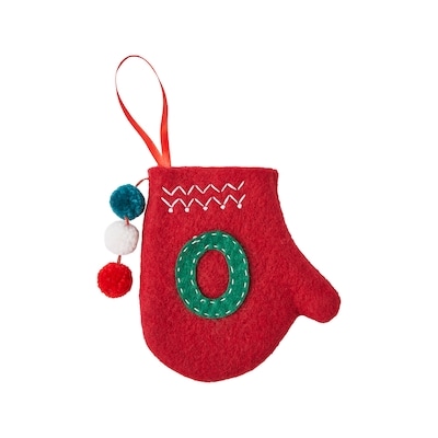 Life at Home Mitten Monogram Ornament - Letter O 1 ea, $5.00/1ea