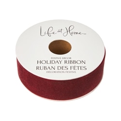 Life at Home Velvet Holiday Ribbon 9 ft - Burgundy 1 ea, $3.00/1ea