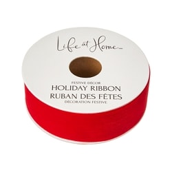 Life at Home Velvet Holiday Ribbon 9 ft - Red 1 ea, $3.00/1ea