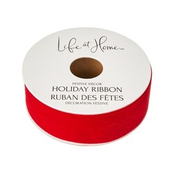 Life at Home Ruban des fêtes en velours 9 pi – rouge 1 ea, 3,00 $/1ch