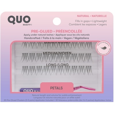 Quo Beauty Cils cluster pré-encollés avec outil petals petals 1 ea, 18,00 $/1ch
