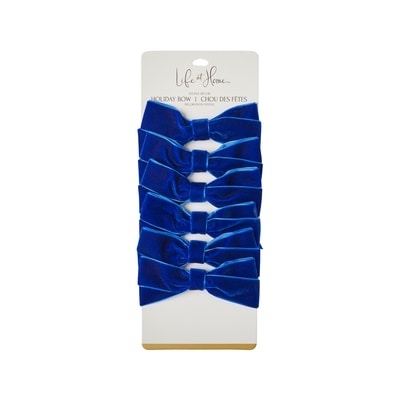 Life at Home Holiday Velvet Bows 6 Pack - Navy 6 ea, $1.33/1ea