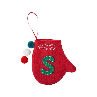 Life at Home Ornement de mitaine avec monogramme – lettre S 1 ea, 5,00 $/1ch