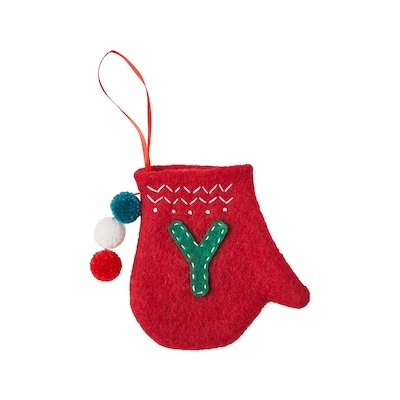 Life at Home Ornement de mitaine avec monogramme – lettre Y 1 ea, 5,00 $/1ch