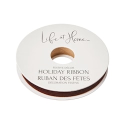Life at Home Velvet Holiday Ribbon 15 ft - Brown 1 ea, $3.00/1ea