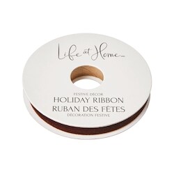 Life at Home Ruban des fêtes en velours 15 pi – brun 1 ea, 3,00 $/1ch