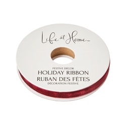 Life at Home Velvet Holiday Ribbon 15 ft - Burgundy 1 ea, $3.00/1ea