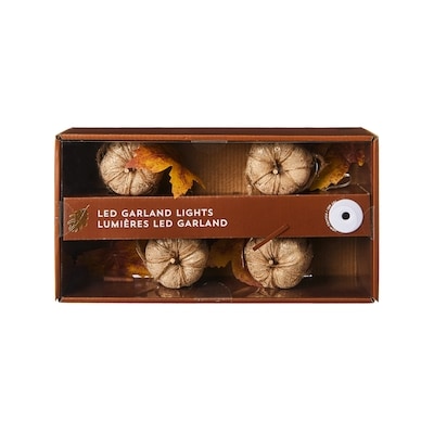 null Pumpkin LED Garland Lights - Ivory 1 ea, $15.00/1ea