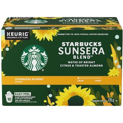 Starbucks SUNSERA BLEND, Blonde Roast Coffee K-Cup Pods 10 ea, $1.43/1ea