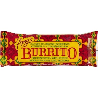 Amys Burrito Southwestern With Cheese 156 g, $3.52/100g