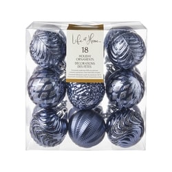 Life at Home Ball Holiday Ornaments 18 Pack - Blue 1 ea, $10.00/1ea