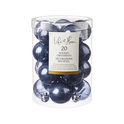 Life at Home Ball Holiday Ornaments 20 Pack - Blue 1 ea, $5.00/1ea