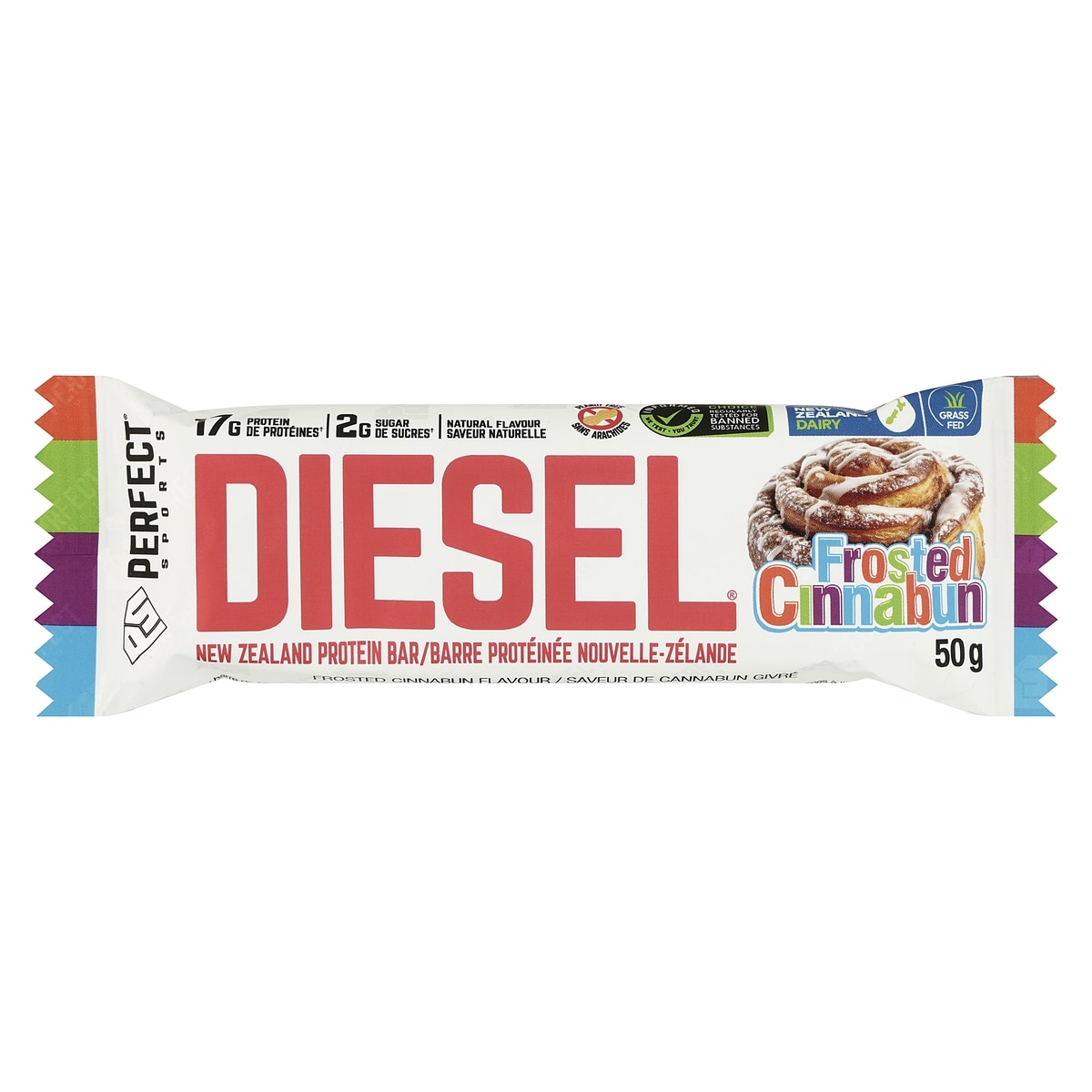 Perfect Sports Diesel New Zealand Protein Bar Frosted Cinnabun Flavour 50 g, $9.58/100g