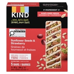 Kind Barres aux noix graines de tournesol et fraises 5x39.68 g, 4,03 $/100g