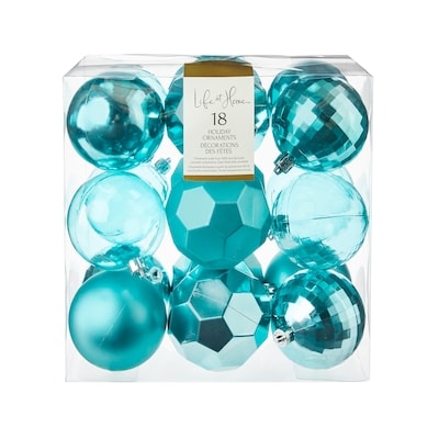 Life at Home Décorations des fêtes, lot de 18 boules – bleu 1 ea, 15,60 $/1ch