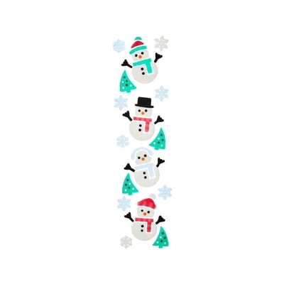 Décorations en gel pour les fenêtres – bonshommes de neige