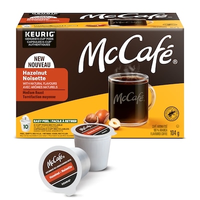 McCafé Capsules K-Cup de café de qualité supérieure aromatisé au Hazelnutl McCafé, torréfaction moyenne, 10 unités 10 ea, 1,70 $/1ch