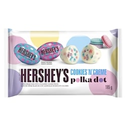 Hershey’s Œufs de crème blanche avec morceaux de biscuits colorés cookies 'n' creme polka dot 185 g, 3,51 $/100g