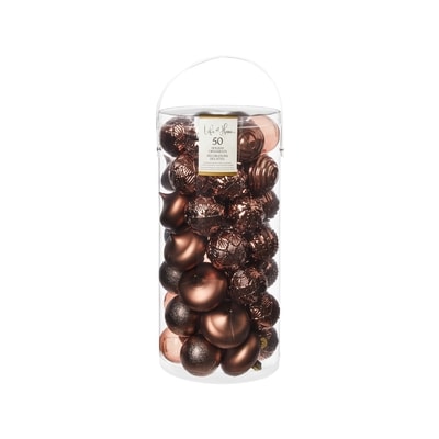 Life at Home Mixed Shape Holiday Ornaments 50 Pack - Copper 1 ea, $34.00/1ea