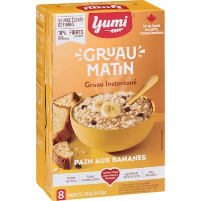 Gruau instantané pain aux bananes