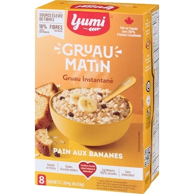 Gruau instantané pain aux bananes