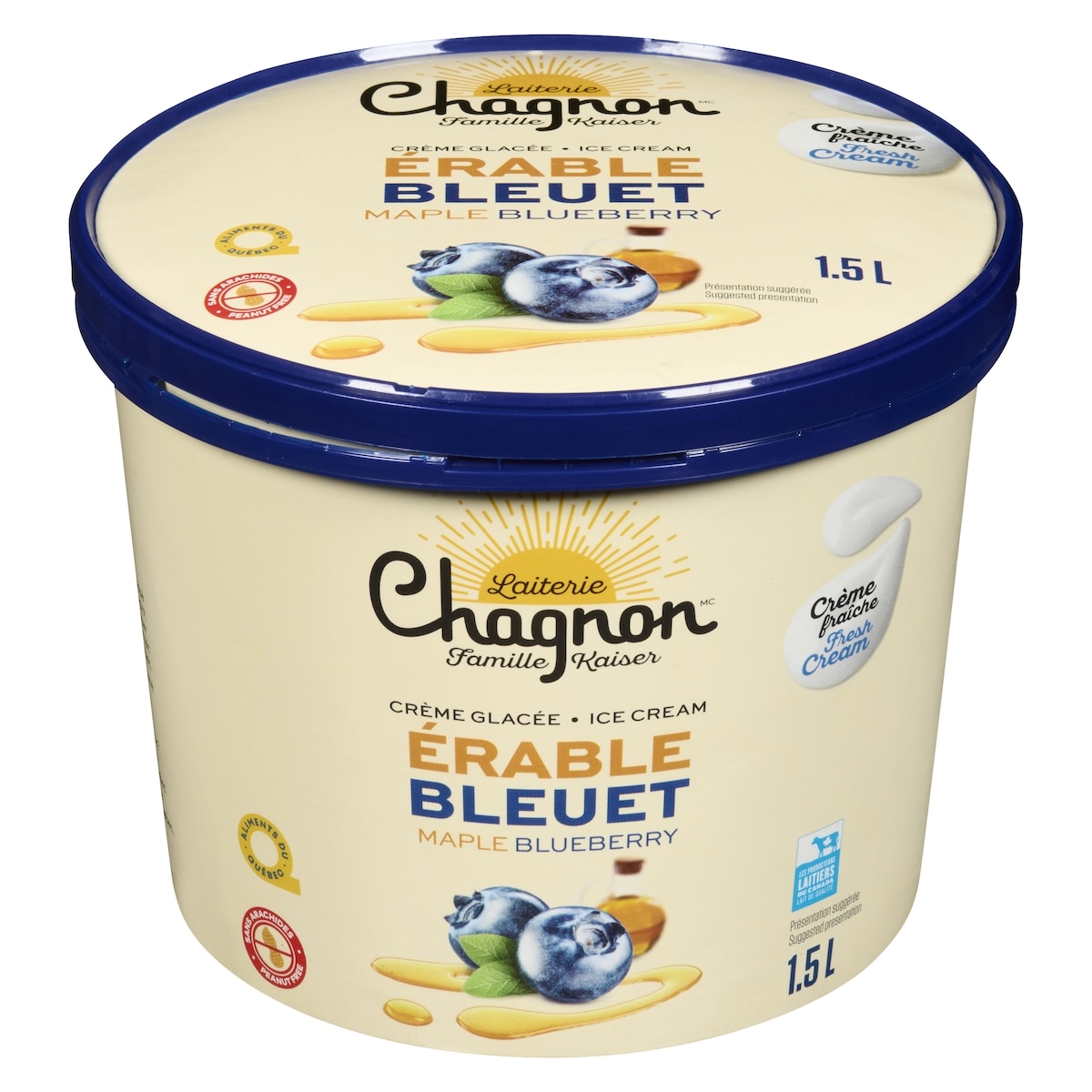 Chagnon Ice Cream Maple Blueberry